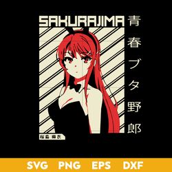 mai sakurajima svg, seishun buta yarou svg, anime girl svg, anime character svg, anime svg