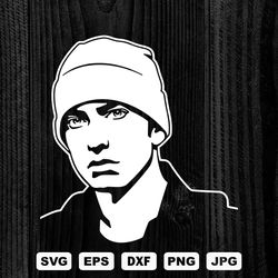 Eminem SVG Cutting Files, Rapper Digital Clip Art, Hip hop svg, Files for Cricut and Silhouette