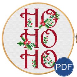 hohoho for cross stitch pattern