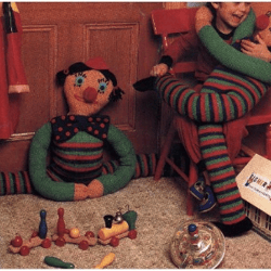 Digital | Vintage Knit | Crochet Pattern Clown | Vintage 1960s | ENGLISH PDF TEMPLATE