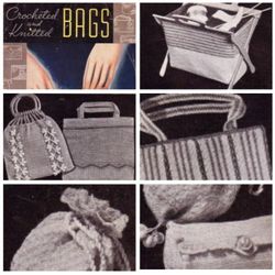 Digital | Vintage Knit | Crochet Pattern Bag | Vintage 1930s | ENGLISH PDF TEMPLATE