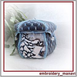 In the hoop embroidery designs, box Winter
