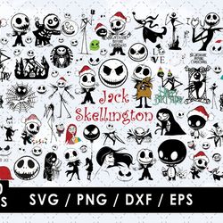 Jack Skellington Svg, Jack Skellington Png Images, Jack Skellington Clipart, SVG Cut Files for Cricut & Silhouette