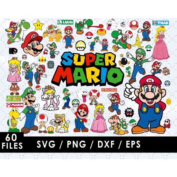 Mario Files Super Mario Svg Files, Super Mario Png, Super Mario Clipart | Inspire ...