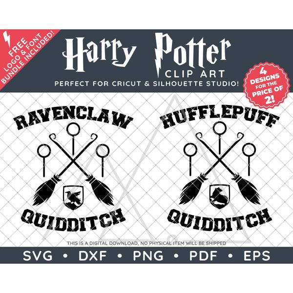 HP House Quiddich Clip Art Designs by SVG Studio Thumbnail3.png