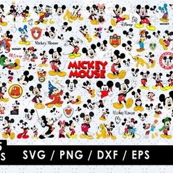 mickey mouse svg files, mickey mouse png images, mickey mouse clipart, svg cut files for cricut & silhouette