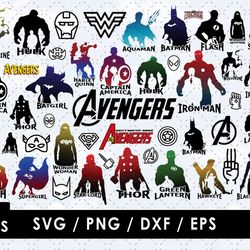 Avengers Svg Files, Avengers Superheroes Png Images, Avengers Superheroes Clipart, SVG Cut Files for Cricut