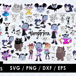 vampirina svg files, vampirina png images, vampirina clipart bundle, svg cut files for cricut and silhouette