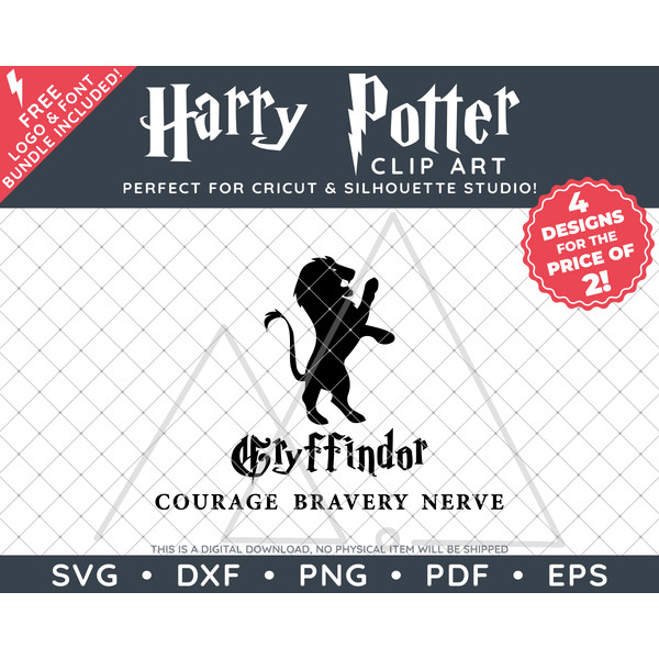 HP House Animals and Typography Designs by SVG Studio Thumbnail2.png