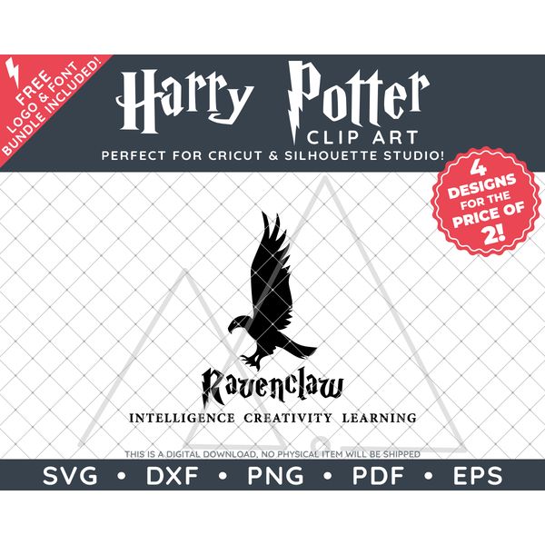HP House Animals and Typography Designs by SVG Studio Thumbnail4.png