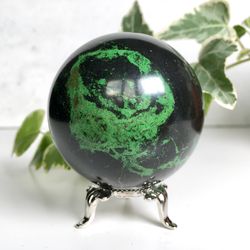 Uvarovite Sphere 57 mm Uvarovite Garnet Stone Sphere Uvarovite Ball Rare Mineral by UralMountansFinds