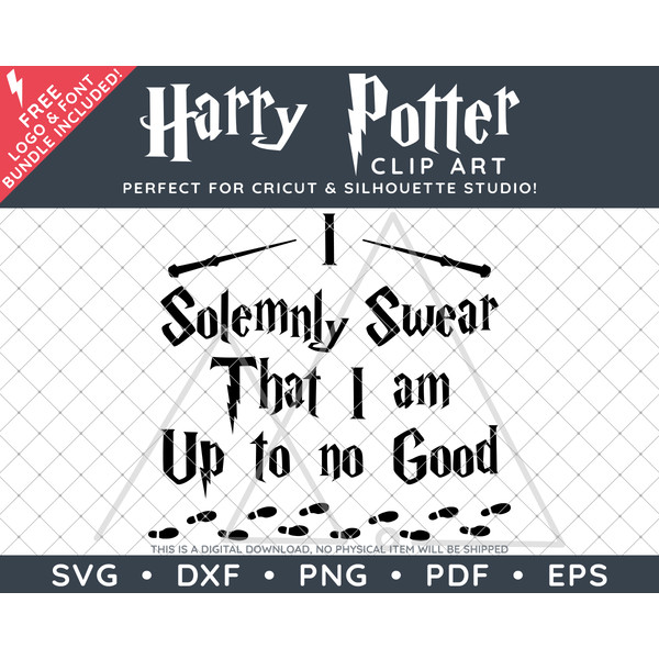HP Clip Art I Solemnly Swear Design by SVG Studio Thumbnail.png