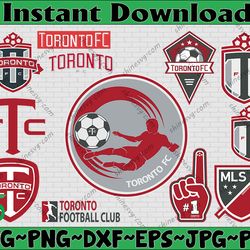bundle 12 styles mls toronto fc soccer team svg, toronto fc svg, mls teams svg, mls svg, png, dxf, eps, instant download