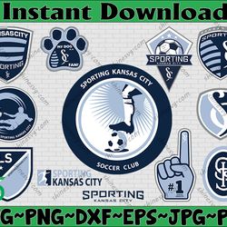 bundle 12 styles mls sporting kansas city soccer team svg, sporting kansas city svg, mls teams svg, mls svg, png
