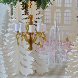 Christmas ornaments Classic Chandeliers SVG Cricut template