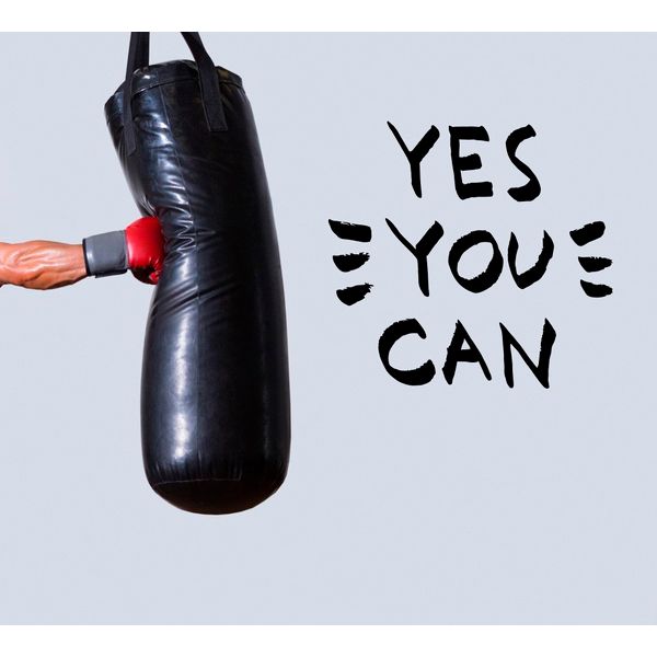 Yes You Can Gym Motivation Sticker Bodybuilder Fitness Coach Sport Muscles