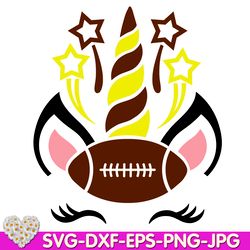 Sport Football Unicorn  lover Cheerleading Football fan unicorn digital design Cricut svg dxf eps png ipg pdf, cut file