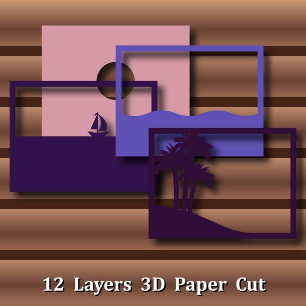 Papercut Panel 3D Papercut Panel. Multi layered template for CNC cut. Night - Inspire ...