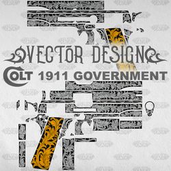 VECTOR DESIGN Colt 1911 government Scrollwork 4