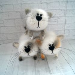 Amigurumi fat cat, Crochet Fluffy Little Cat