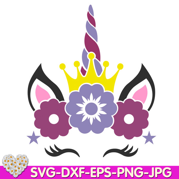 Unicorn-with-crown-face-head-horn-roses-crown-bouqet-rainbow-birthday-digital-design-Cricut-svg-dxf-eps-png-ipg-pdf-cut-file.jpg