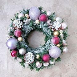 christmas wreath for front door modern holiday wreath with cones