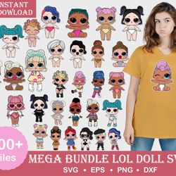 300 baby doll bundle bundle dolls svg, beautiful doll png, clipart set vector, new doll svg