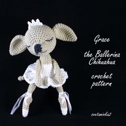 Ballerina Crochet Pattern Amigurumi Ballerina Chihuahua Dog Pattern