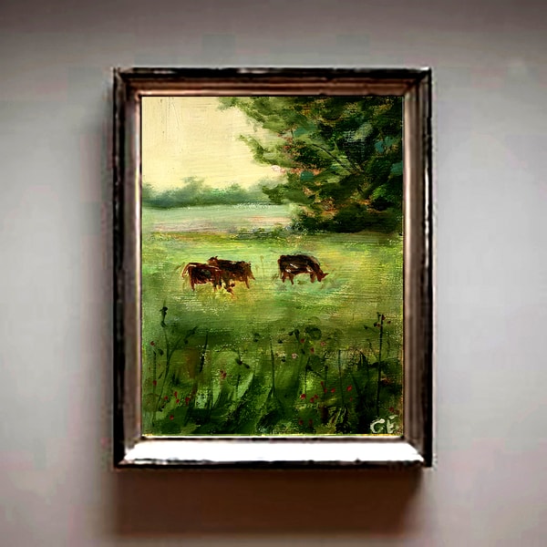 Highland Cow Original Painting Farm Animal Art Landscape Art Inspire highland-cow-original-painting-farm-animal-art-landscape-art-inspire