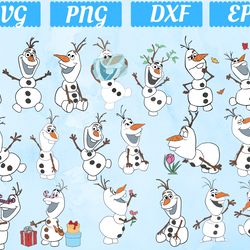 Big SVG Bundle, Digital Download, Olaf svg, Olaf clipart, Olaf png, Olaf cricut, Olaf cut, Frozen svg, Frozen png