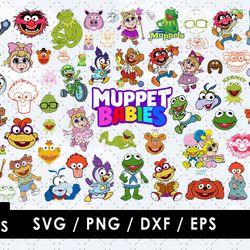 muppet babies svg files, muppet babies png images, muppet babies clipart bundle, svg cut files for cricut