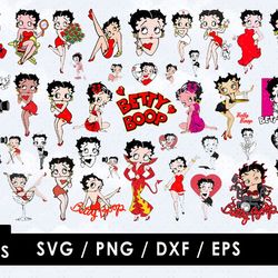 betty boop svg files, betty boop png images, betty boop clipart bundle, svg files for cricut and silhouette.