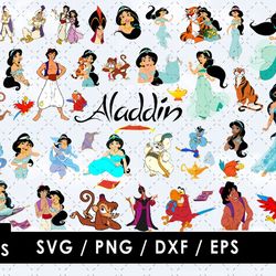 Aladdin Svg Files, Aladdin Png Images, Aladdin Layered Images, Clipart Bundle, SVG Files for Cricut