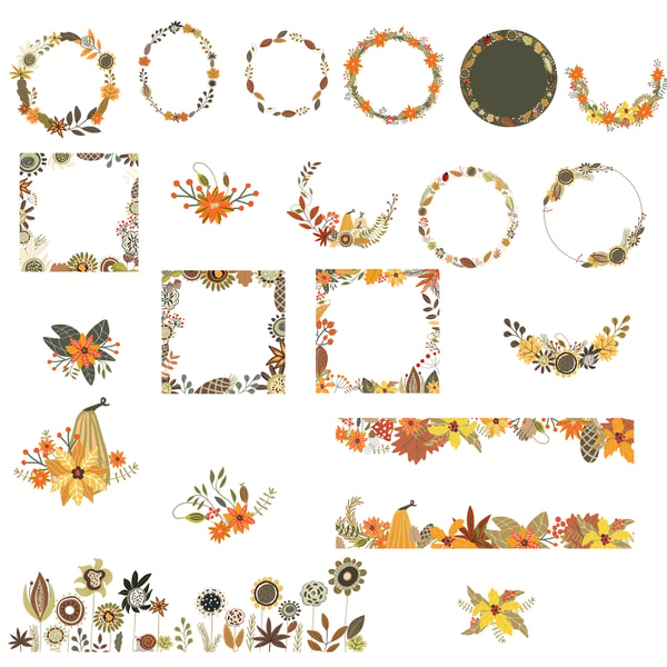 Autum Razzia Frame Thanksgiving autumn frames, borders, wreaths, animals, autum - Inspire ...