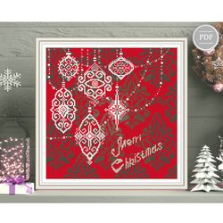 Cross Stitch Pattern Christmas Ornaments, Stitch Christmas, Instant Download PDF 260