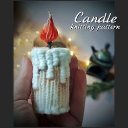 Candle knitting pattern, knitting DIY, knitting tutorial, how to knit, toy knitting pattern, amigurumi pattern, DIY