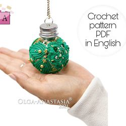 Christmas ball crochet pattern , Christmas Drink Ball , crochet ball pattern , Irish Crochet pattern , crochet pattern.