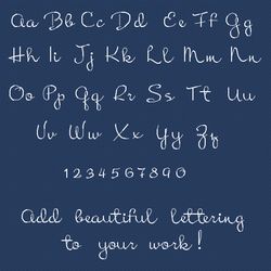 English Alphabet Set for Lettering Two Fonts cross stitch blackwork Pattern PDF