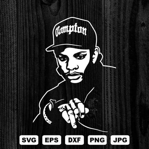 Eazy-E SVG Cutting Files, Rapper Digital Clip Art, Hip hop s | Inspire ...