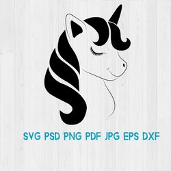 Unicorn PNG, Unicorn Head, Unicorn Face, Personal & Commercial Use, instant download, PNG JPG Unicorn svg psd pdf eps dx