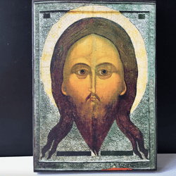 The Icon of the Saviour, Image Not Made By Hands | Icon print mounted on wood | Size: 20 x 27 x 2 cm | Made in Russia
