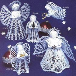 Digital | Vintage Christmas crochet pattern | Crochet patterns Angels | Santa Claus | Christmas New Year | PDF template