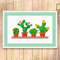 Cactus Cross Stitch Pattern, Potted Plant Cross Stitch Pattern, Succulent Cross Stitch Pattern, Cactus Pattern, Modern Cross Stitch #oth_018
