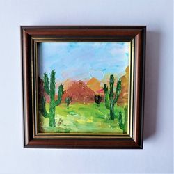 Very small wall art, A landscape painting, Buy framed art, Impasto paintings for sale, Impasto landscape painting