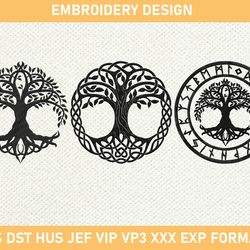 Celtic Tree Machine Embroidery Design, Celtic Tree Of Life Embroidery Design, Celtic Embroidery 3 size
