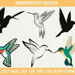 Hummingbird Machine Embroidery, Hummingbird Embroidery Design, Colibri Embroidery Design  3 size