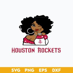 houston rockets girl svg, houston rockets svg, nba svg, sport svg png dxf eps file