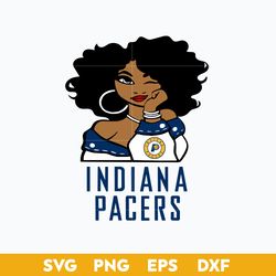 indiana pacers girl svg, indiana pacers svg, nba svg, sport svg png dxf eps file