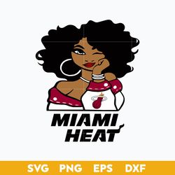 Miami Heat Girl SVG, Miami Heat SVG, NBA SVG, Sport SVG PNG DXF EPS File