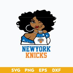 new york knicks girl svg, new york knicks svg, nba svg, sport svg png dxf eps file